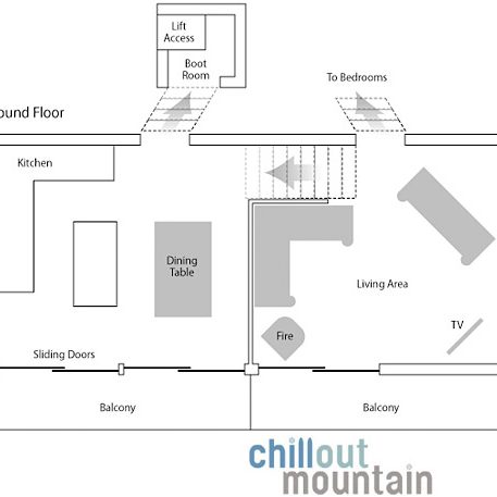 Chalet Caché ground floor plan