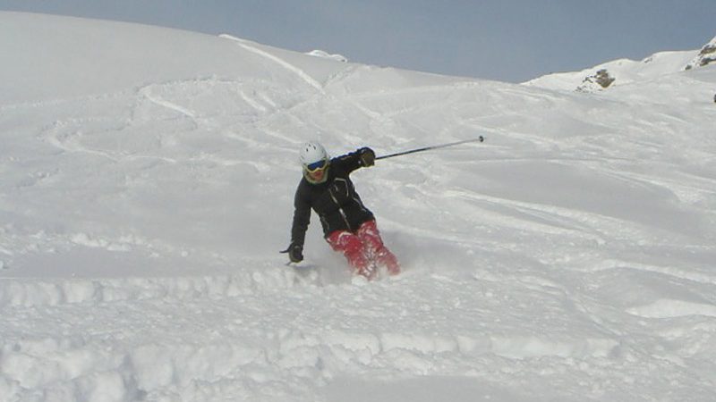 ski slopes powder