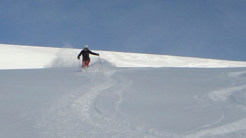 Ski slopes powder